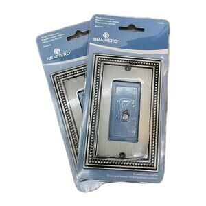 Single Decorator Face Plate Brushed Satin Pewter Brainerd 11823 2Pack [79]